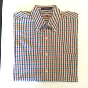 Alan Flusser Mens Multi-Colored Button Front Shirt BDC LS SZ L Never Worn